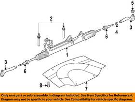 5180032ad Chrysler Oem 2008 Charger Steering Gear Linkage-gear Assy 5180032ad Chrysler Oem 2008 Charger Steering Gear Linkage-gear Assy