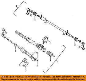 Dodge Mb636225 Used Rack And Pinion Assembly Fits 1993 Stealth Power Fro
