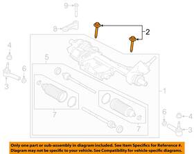 W717106s439 Ford Oem 15-23 Mustang Steering Gear Linkage-gear Assy Mount Bolt