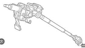 53200t0aa01 Honda 2012-2016 Cr-v Bare Steering Column Only With Key Oem