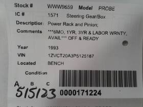 551-01571 Oem Steering Gear/rack Power Rack And Pinion Fits 93 Probe 1704167 551-01571 Oem Steering Gear/rack Power Rack And Pinion Fits 93 Probe 1704167