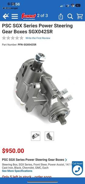 Sg400r Psc Motorsports Square Body Big Bore Xd Power Steering Gear Box With Ram Assist