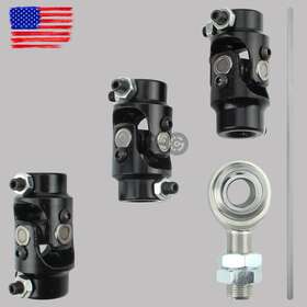 Rsrs0739740742134cm12r Topgearsltd Steering Box Black U Joint 36 Inch Steel Shaft 3/4 Support Bearing Gm