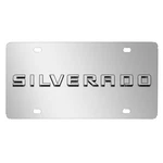 Chevrolet Silverado 3D Nameplate Mirror Chrome Stainless Steel License. Fixed Price $48.99.