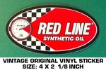 Red Line Synthetic Oil - Vintage Original Vinyl Decal Sticker Automotive. Fixed Price $5.12.