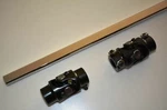 2) 3/4"-36 Spline X Dd U Joints + 16" Polished Steering Shaft Street Rod. Fixed Price $79.75.