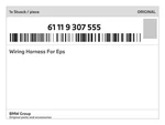 Genuine Bmw Wiring Harness For Eps 61-11-9-307-555 New. Fixed Price $290.83.
