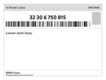 Genuine Bmw Lower Joint Assy 32-30-6-750-815 New. Fixed Price $30.74.