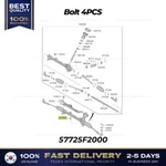 Genuine Bolt 4PCS 57725F2000 For Hyundai Kia. Fixed Price $56.00.