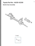 Toyota RAV4 Steering Rack. Fixed Price $680.00.
