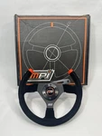 Suede Racing Steering Wheel 6 Bolt Aluminum Ergo Grip MPIMPI-F-13-CUT. Fixed Price $229.00.