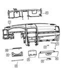 Genuine Mopar Steering Column Cover Reinforcement 4595892AA. Fixed Price $24.75.