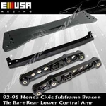 Rear Lower Control Arm+tie Bar+subframe For 92-95 Civic 93-97 Del Sol Black. Fixed Price $1043.95.