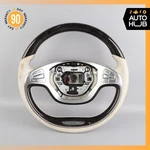 14-17 Mercedes W222 S600 S550 Steering Wheel Wood W/ Paddle Shifters Gray Oem. Fixed Price $243.23.