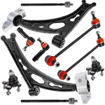 10PC Front Lower Control Arms Sway Bar Links Tie Rod Ball Joints Audi Volkswagen. Fixed Price $139.99.