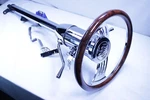 28"GM Style Tilt Steering Column Automatic Shift With Key & Gaap Wheel. Fixed Price $386.96.